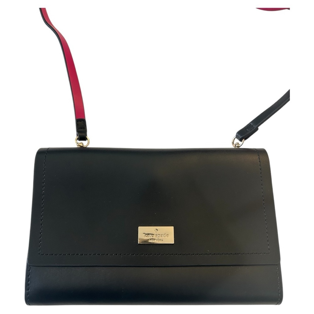 Kate spade black pink crossbody wallet purse